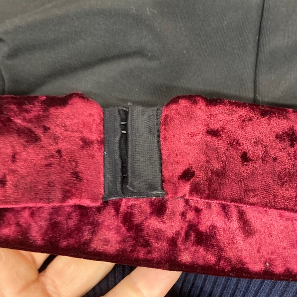 Like new Pole Wear Paradise Chick red velvet halter neck pole top - Picture 7 of 8